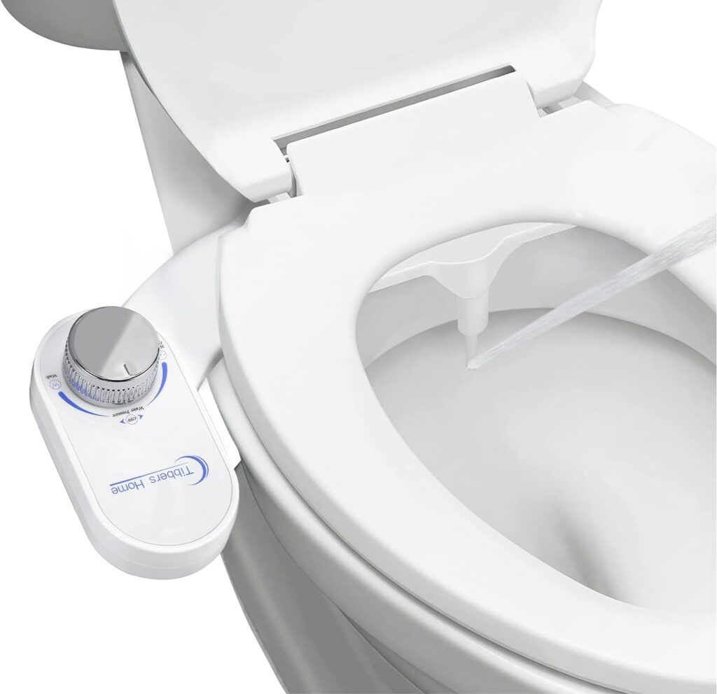 Bidet, Bidet Attachment for Toilet, Non-Electric Fresh Water Bidet with Self-Cleaning Nozzle, Easy Home Installation