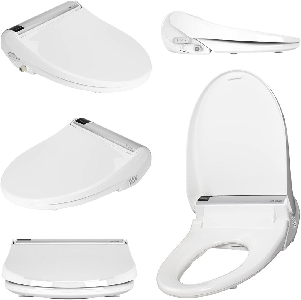 Bio Bidet Bliss BB2000 Elongated White Smart Toilet Seat, Premier Class, Unlimited Warm Water, Vortex Wash, Bidet Seat w /Remote Control