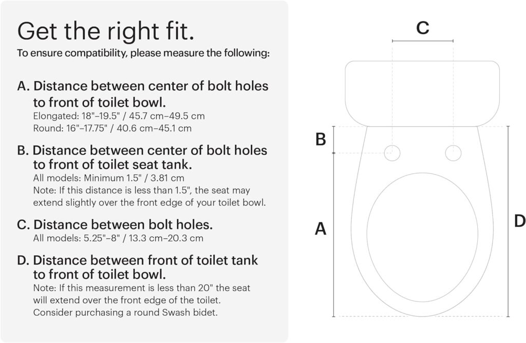 Brondell S1400-EW Swash Electric Bidet Toilet Seat With Oscillating Stainless Steel Nozzle, Warm Air Dryer, Heated, Night Light, Gentle Close Lid, Thin Profile, Remote Control, Elongated, White