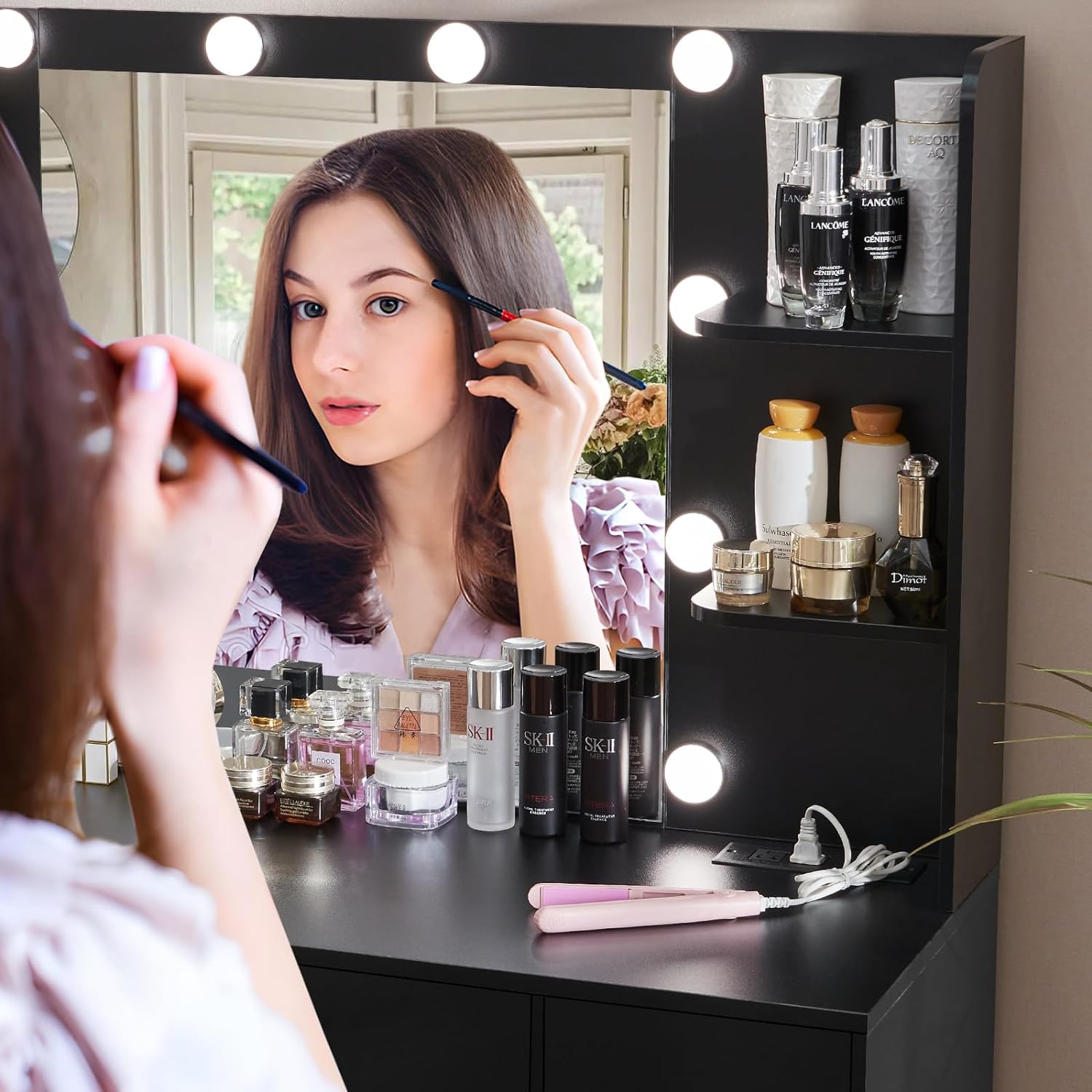 Comparing 5 LED-Lighted White Vanity Desks with Mirrors