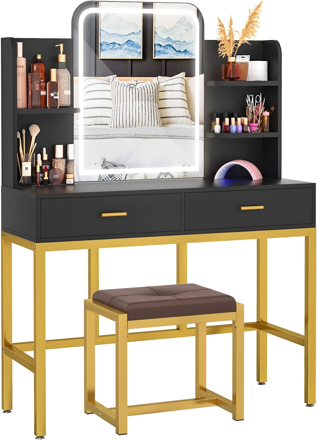Comparing 5 Makeup Vanity Sets: Lighting Options, Storage, & More