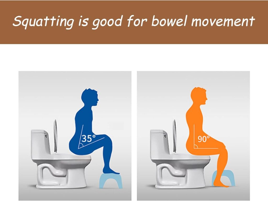 FILWH 6.7 Inches Folding Toilet Stool for Bathroom Squatting Toilet Stool Collapsible Poop Stool Bamboo Anti-Slip Toilet Stool Foldable Toilet Potty Step Stool for Adult Portable Sturdy