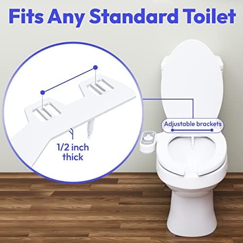Greenco Toilet Bidet Attachment - Adjustable Non-Electric Fresh Water Spray, Bidet for Toilet Seat