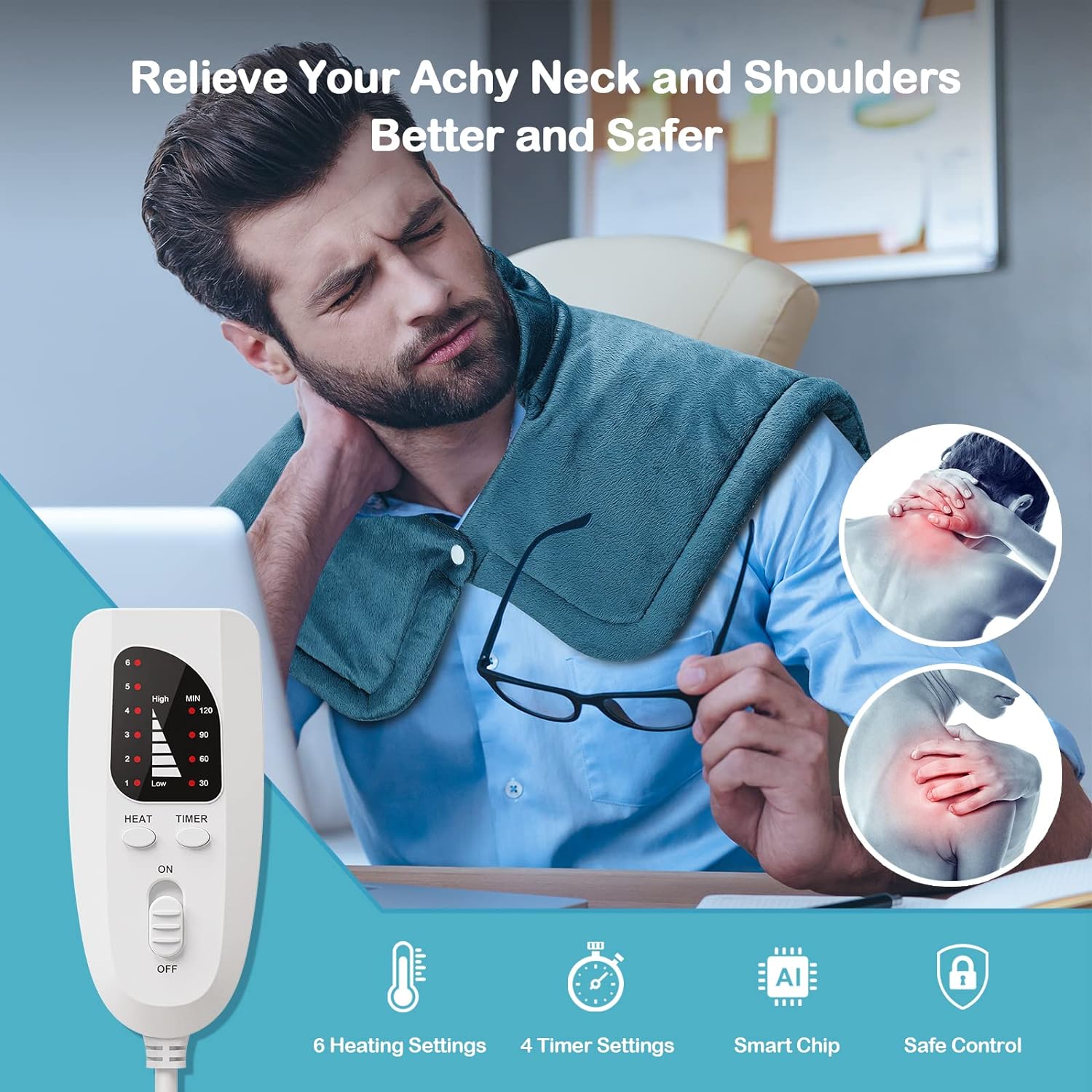 Product Review: NIUONSIX Neck Heating Pad vs. COSLUS Facial Cleansing Brush