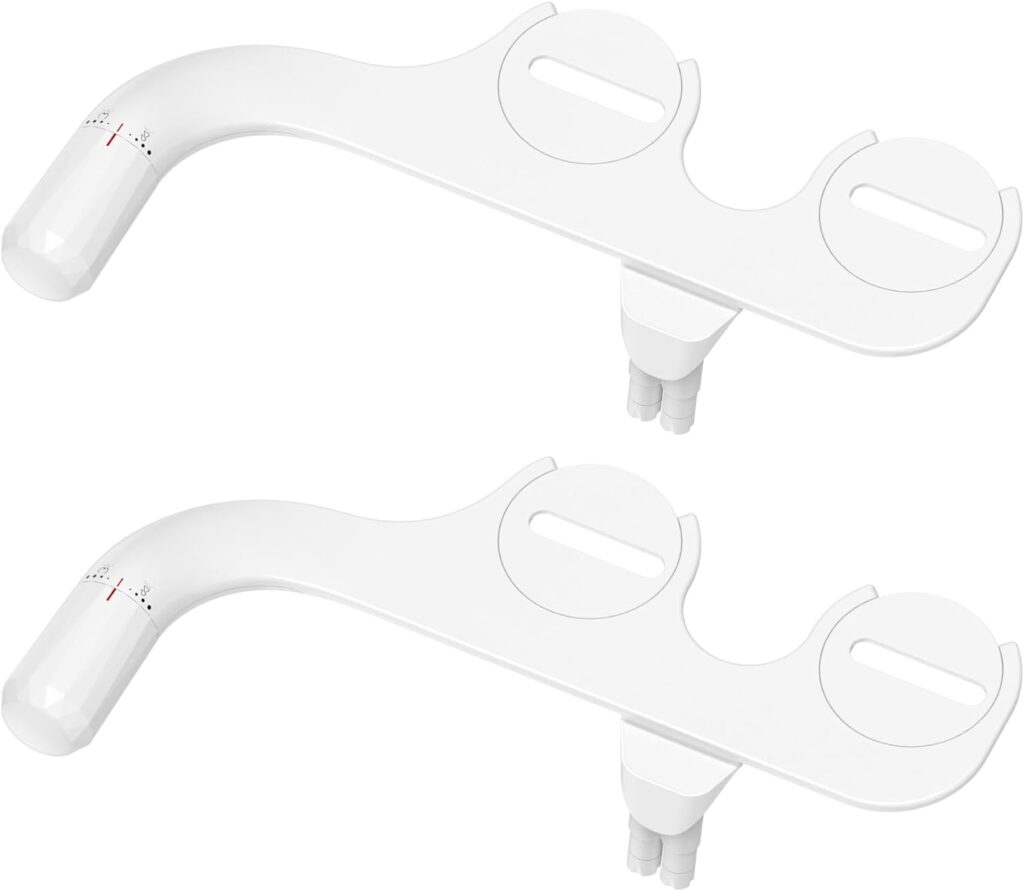 SAMSICHI Bidet Attachment for Toilet, 2 Pack Retractable Cold Water Bidets for Existing Toilets, Bidet Toilet Seat Attachment for Frontal  Rear Wash, Bidet Attachment with Water Pressure Control