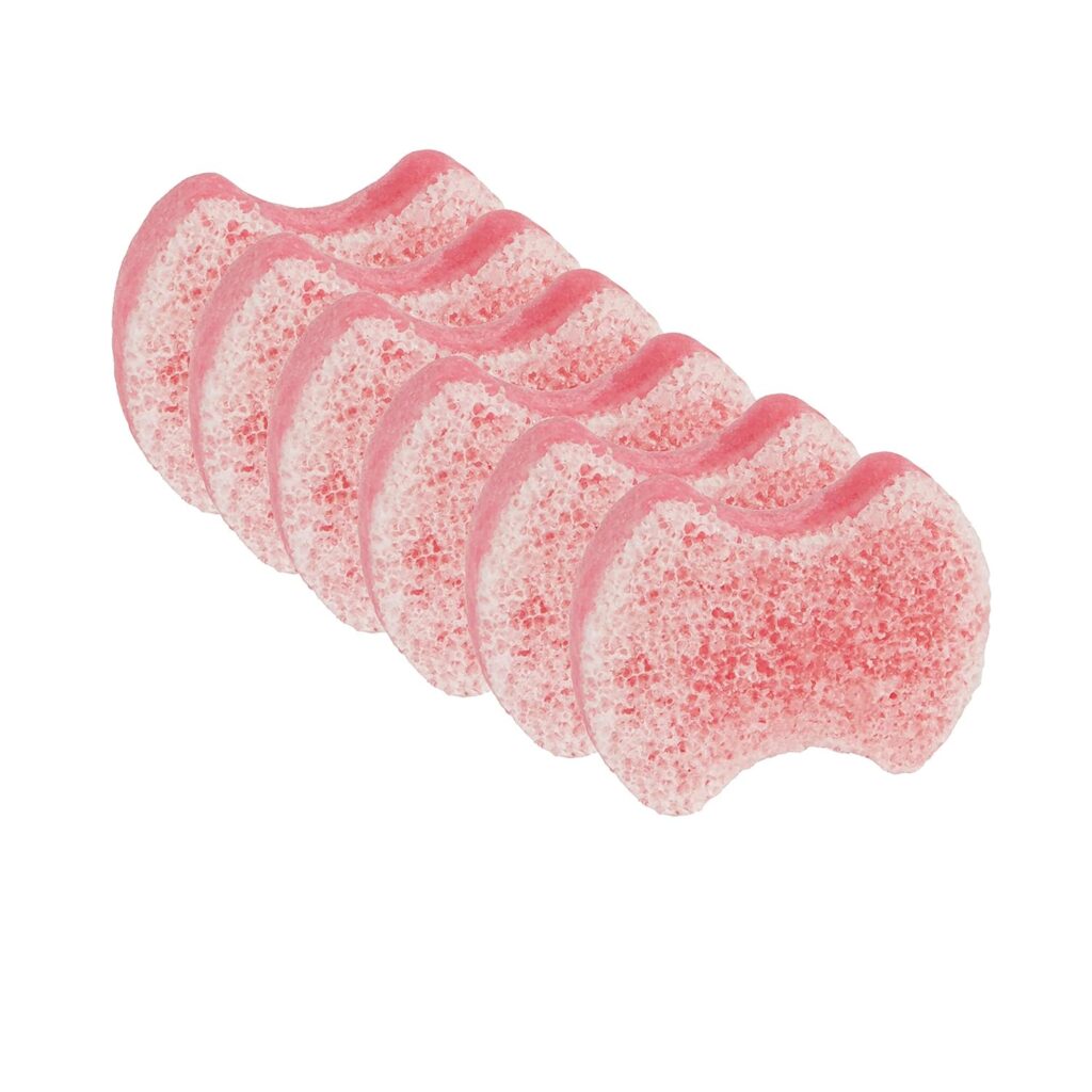 Spongeables Pedi-Scrub Foot Buffer Exfoliating Sponge With Heel Buffer and Pedicure Oil 5+ Washes Lavender Scent, Pink, 6 Count